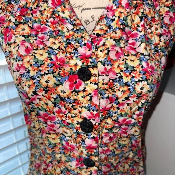 Vintage Express Multicolor Floral Top - Picture 2 of 5